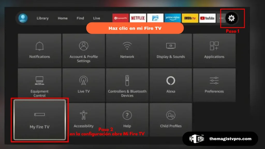 Haz clic en mi Fire TV