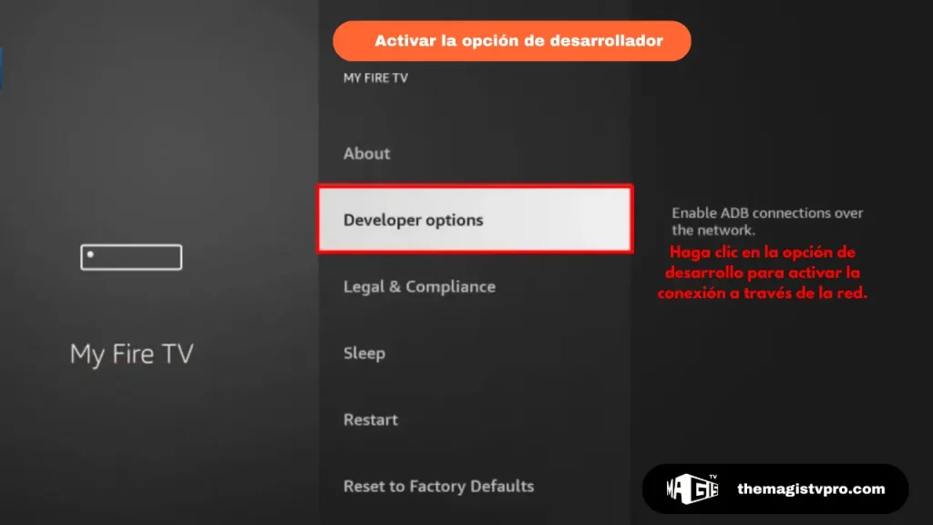 como activar la opcion de desarrollador