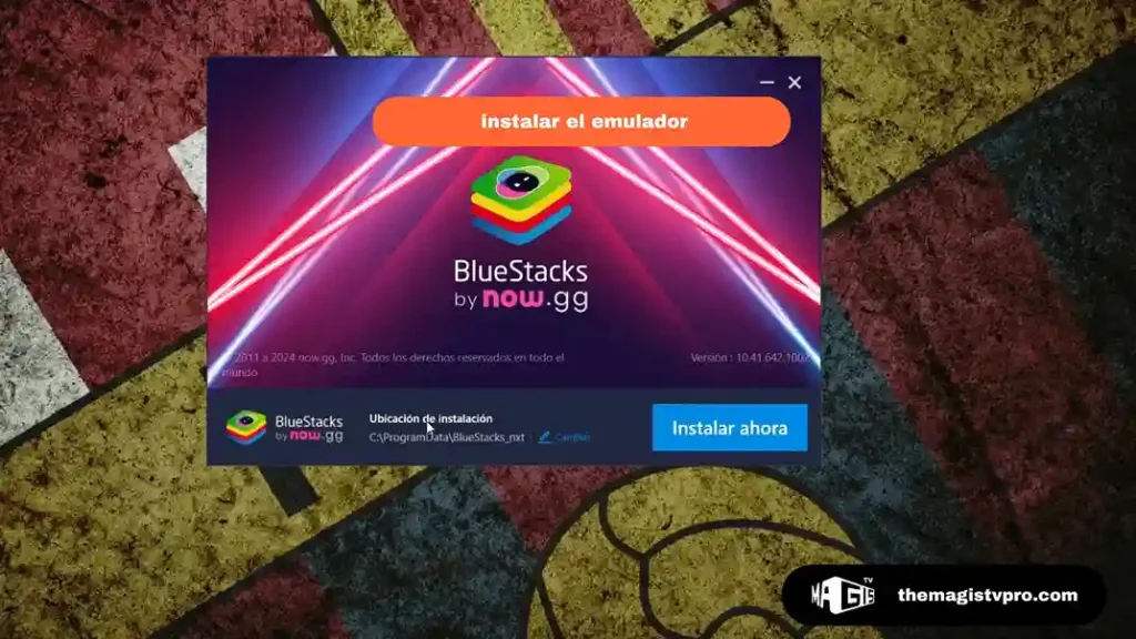 instalar el emulador